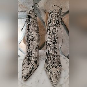 Women's snake ankle boots